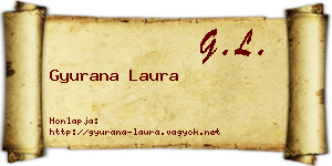 Gyurana Laura névjegykártya